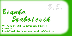 bianka szabolcsik business card